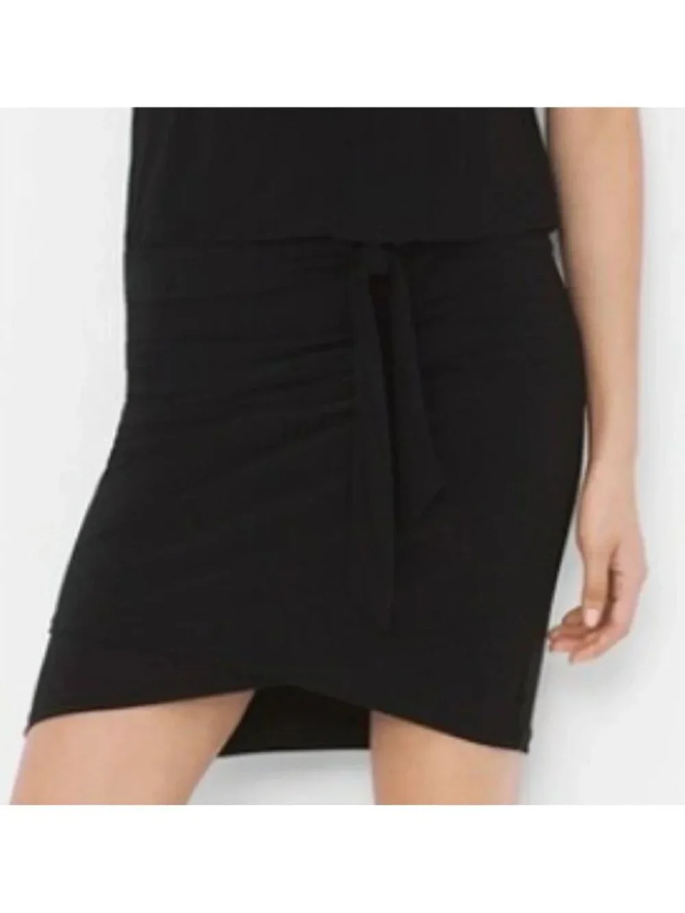 White House Black Market Halter Blouson Bodycon Fitted Mini Dress Size M Stretch